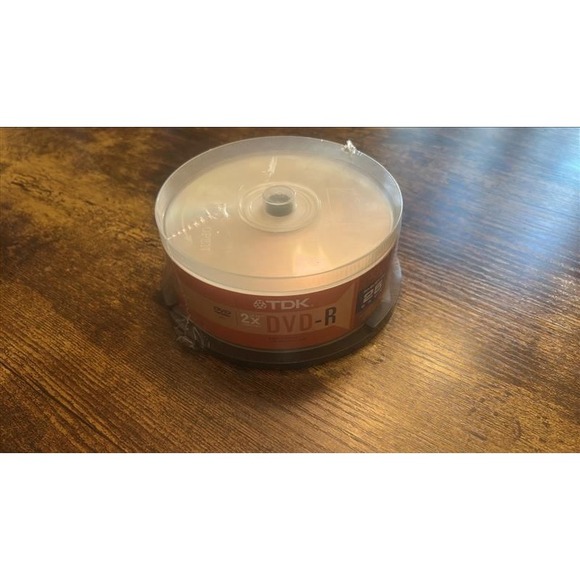 TDK Other - TDK DVD-R 4.7GB 120min 2x Recordable Media 25 Pack Spindle Sealed New